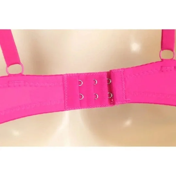 VS Bombshell Inspired Adds 2 Cups Ultimate Pushup Bra 34C Dark Pink Lace - Picture 6 of 9